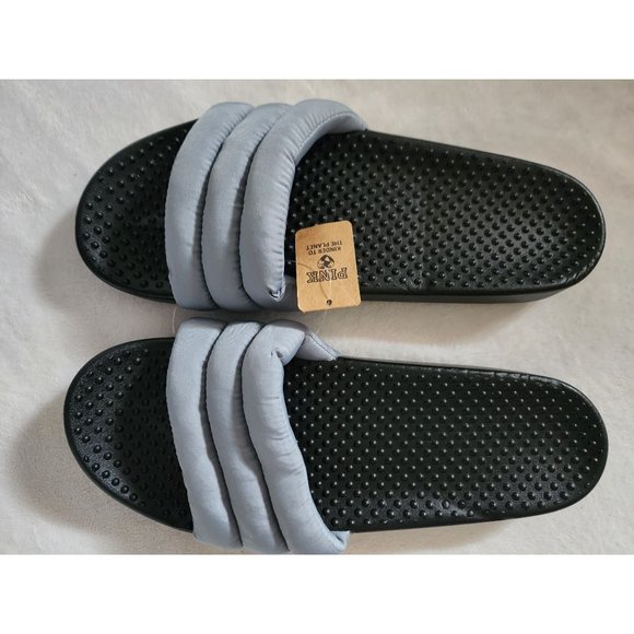 Victoria's Secret PINK Women's Gray/Black Puffer Slide Size Large (9/10) NEW - Picture 6 of 10
